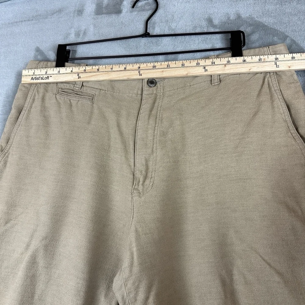 Tommy Bahama Indigo Palms Men's 38 x 32 Tan Beige Classic Chino Linen Cotton